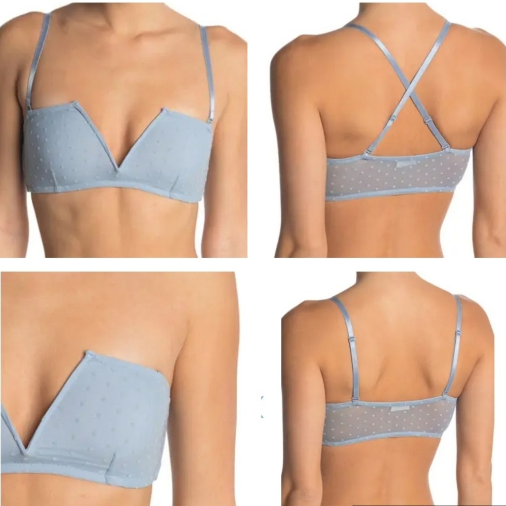 Free People Sierra Mesh Blue Bandeau in The Rain